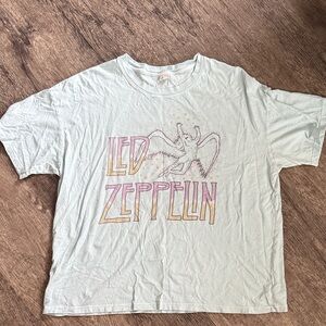 American Eagle Outfitters Light Blue Led Zeppelin Graphic Tee